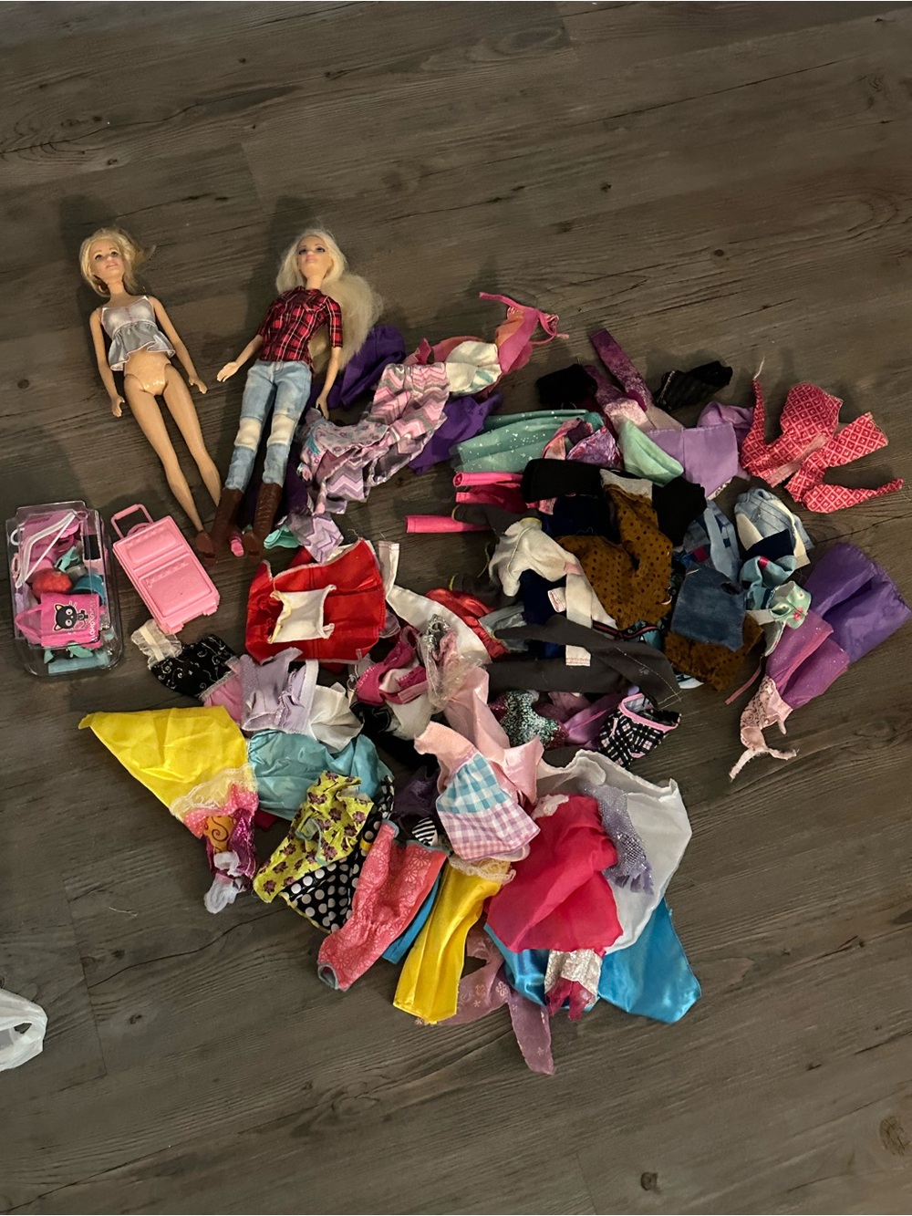 Large Barbie clothing and accessories lot - includes 2 Barbie’s